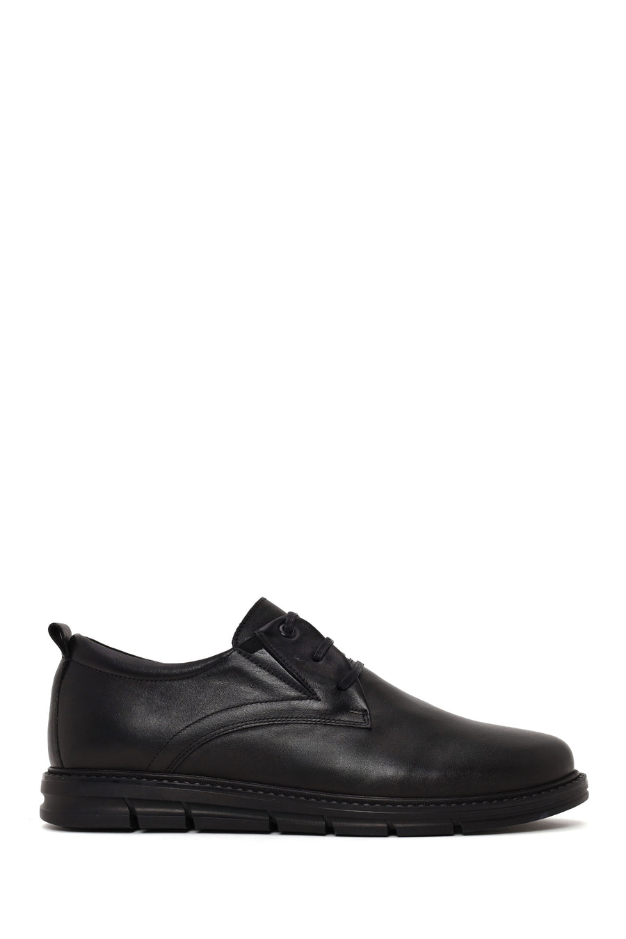Male Black Lace-up Leather Casual Shoes WM828008DV | Derimod