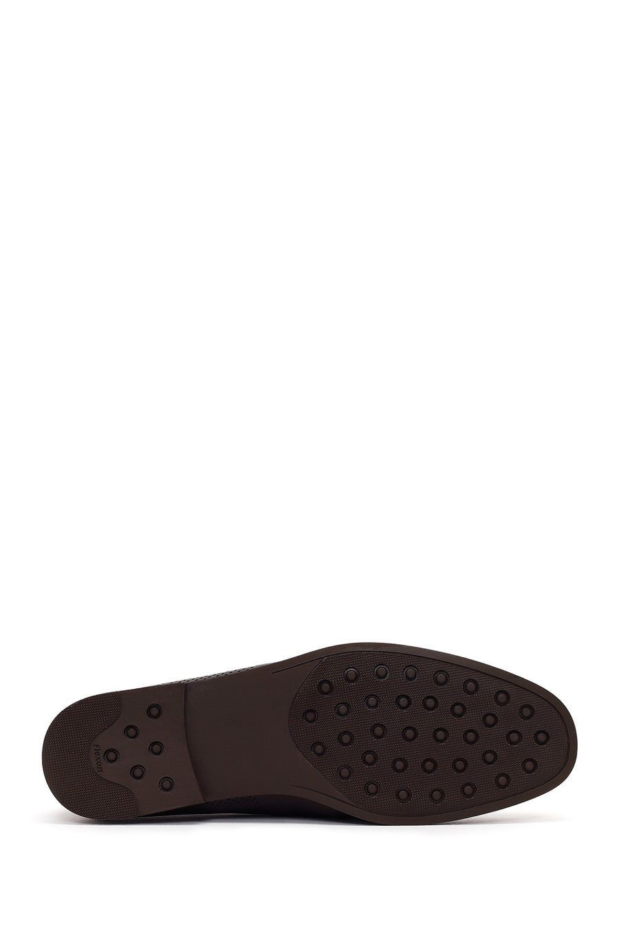 Erkek Kahverengi Tokalı Deri Casual Loafer