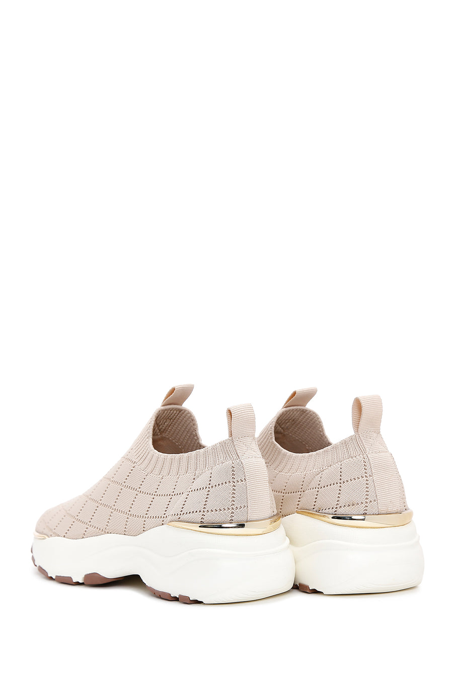 Kadın Bej Kalın Tabanlı Sneaker