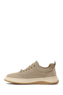 Erkek Bej Bağcıklı Kumaş Sneaker | Derimod