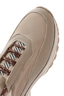 Erkek Vizon Bağcıklı Nubuk Deri Sneaker | Derimod