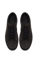 Male Anthracite Lace-up Suede Leather Sneaker | Derimod