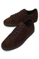 Erkek Kahverengi Bağcıklı Süet Deri Sneaker | Derimod