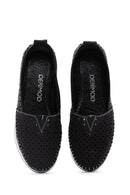 Kadın Siyah Kalın Tabanlı Deri Konfor Loafer | Derimod