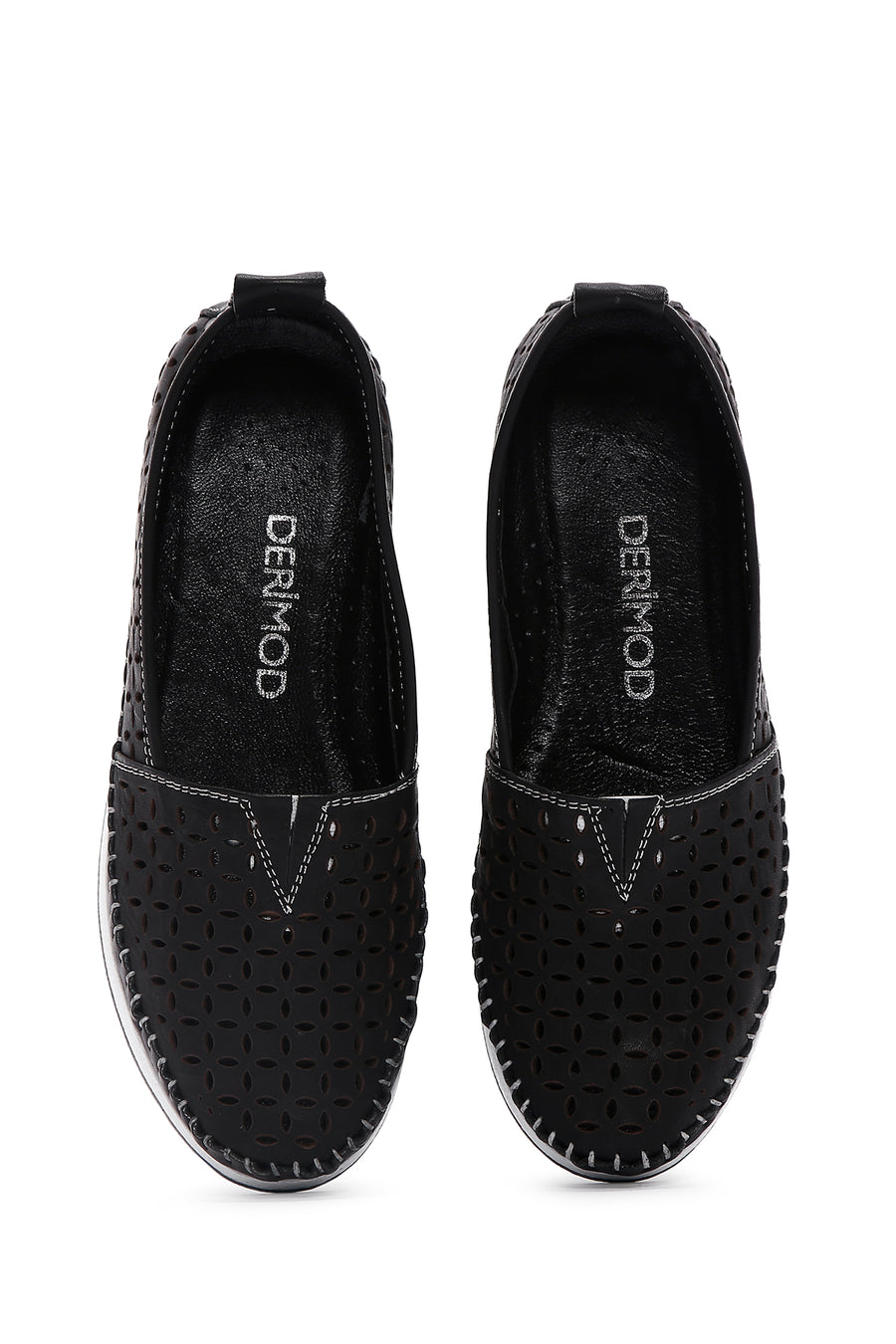 Kadın Siyah Kalın Tabanlı Deri Konfor Loafer