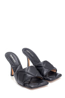Women's Heeled Leather Slippers | Derimod