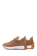 Women's Leather Suede Sneaker | Derimod