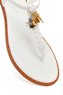 Woman White Accessory Toe-Post Sandals | Derimod