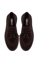 Woman Brown Tasselled Suede Loafer | Derimod