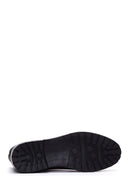 Men's Black Leather Zippered Boots | Derimod