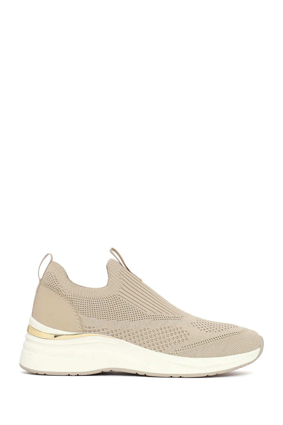 Derimod Zero Women's Beige Thick-Soled Fabric Sneakers 26PFE49576F | Derimod