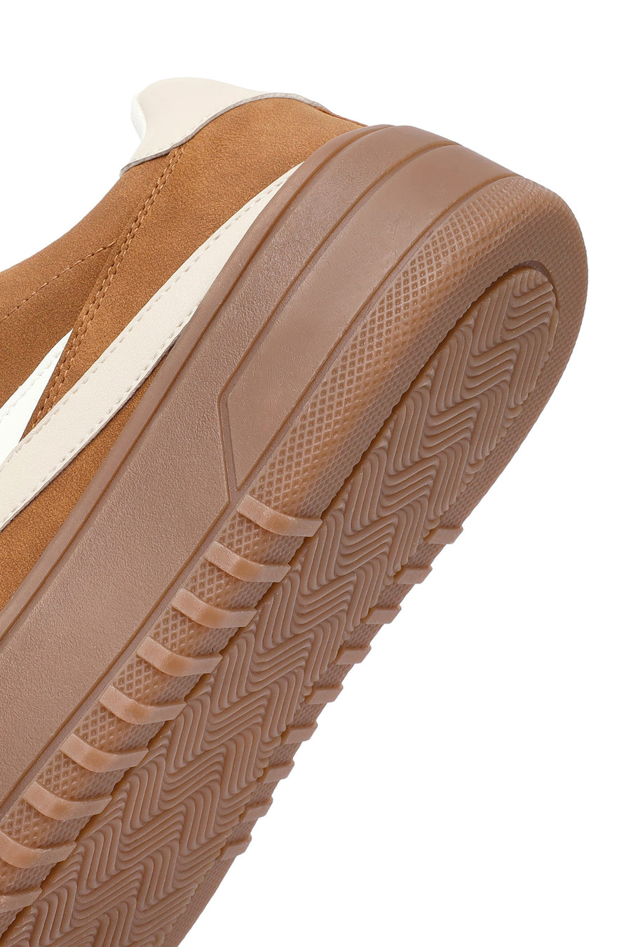 Women's Camel Lace-Up Thick-Soled Sneaker