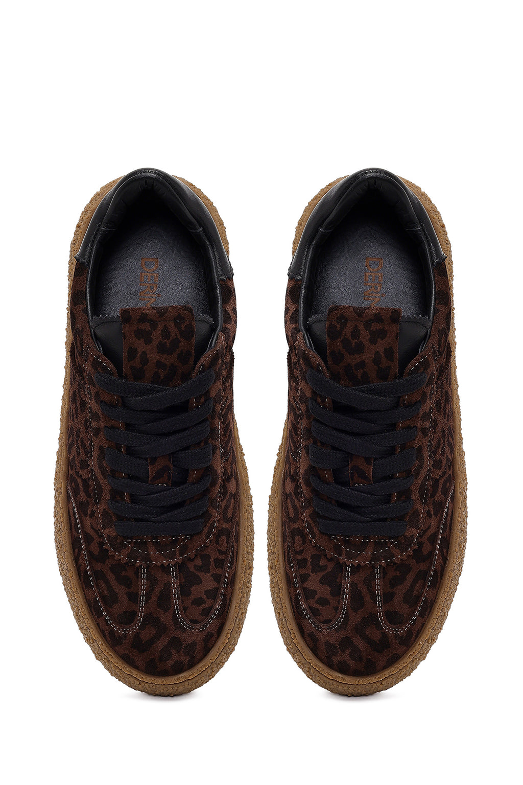 Kadın Leopar Süet Deri Sneaker