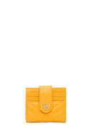 Woman Yellow Quilted Card Holder | Derimod