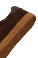 Erkek Kahverengi Bağcıklı Süet Deri Sneaker | Derimod