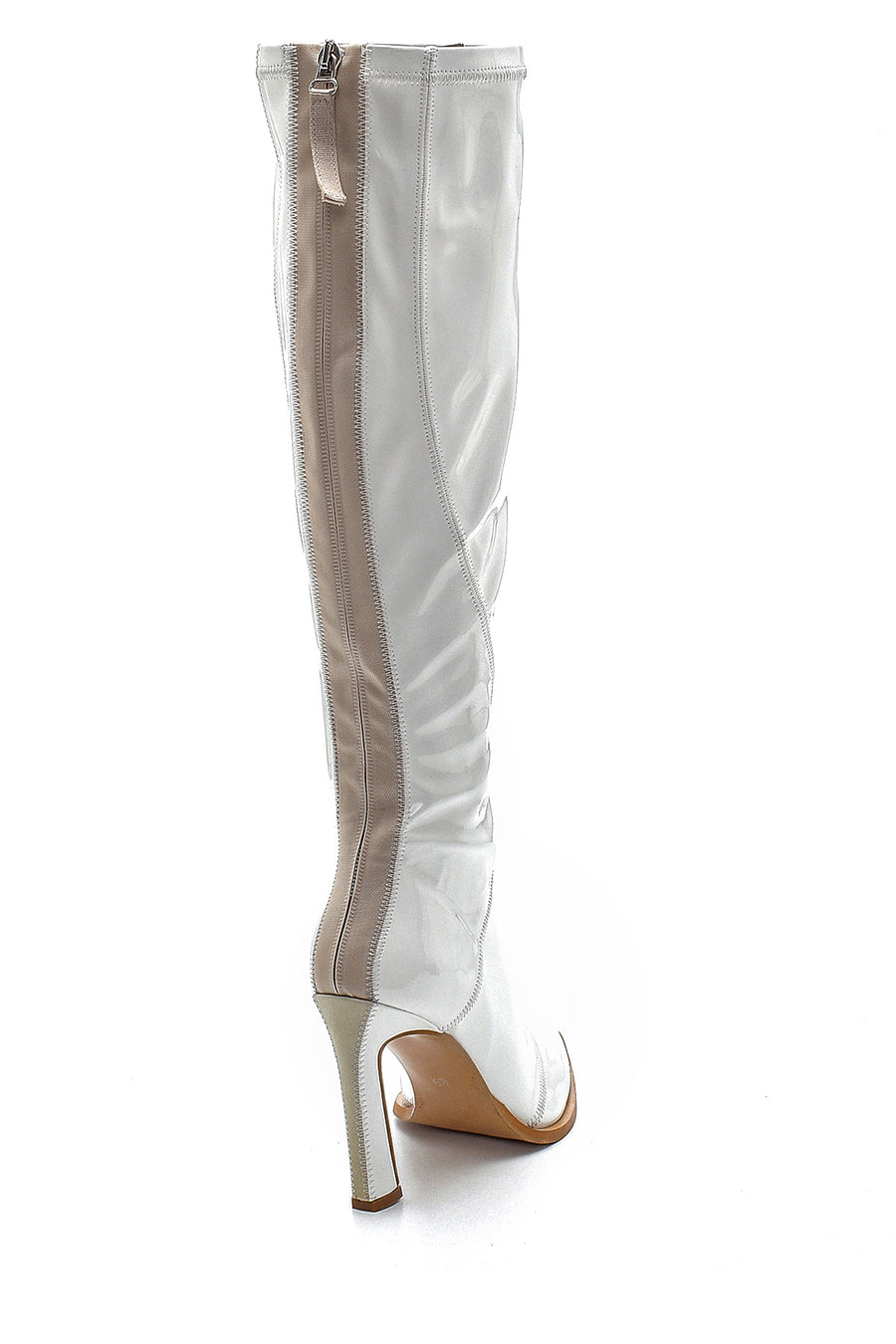 Women's Leather Patent Leather Heeled Boots