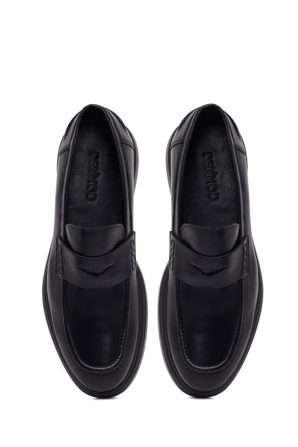 Erkek Siyah Deri Casual Loafer