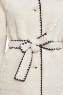 Montblanc Women's White Teddy Coat | Derimod