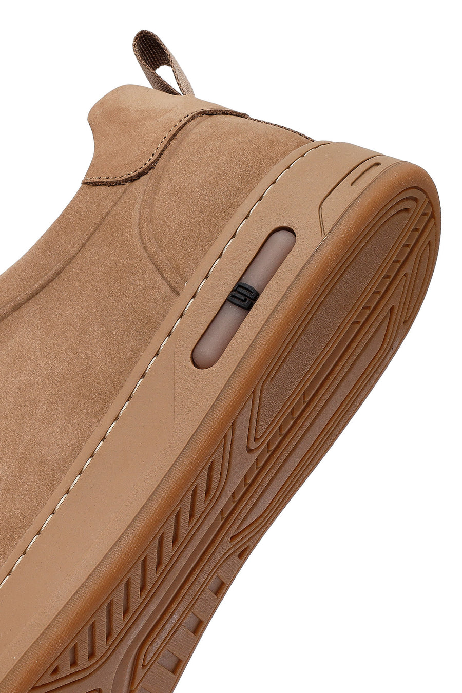 Erkek Vizon Bağcıklı Nubuk Deri Sneaker