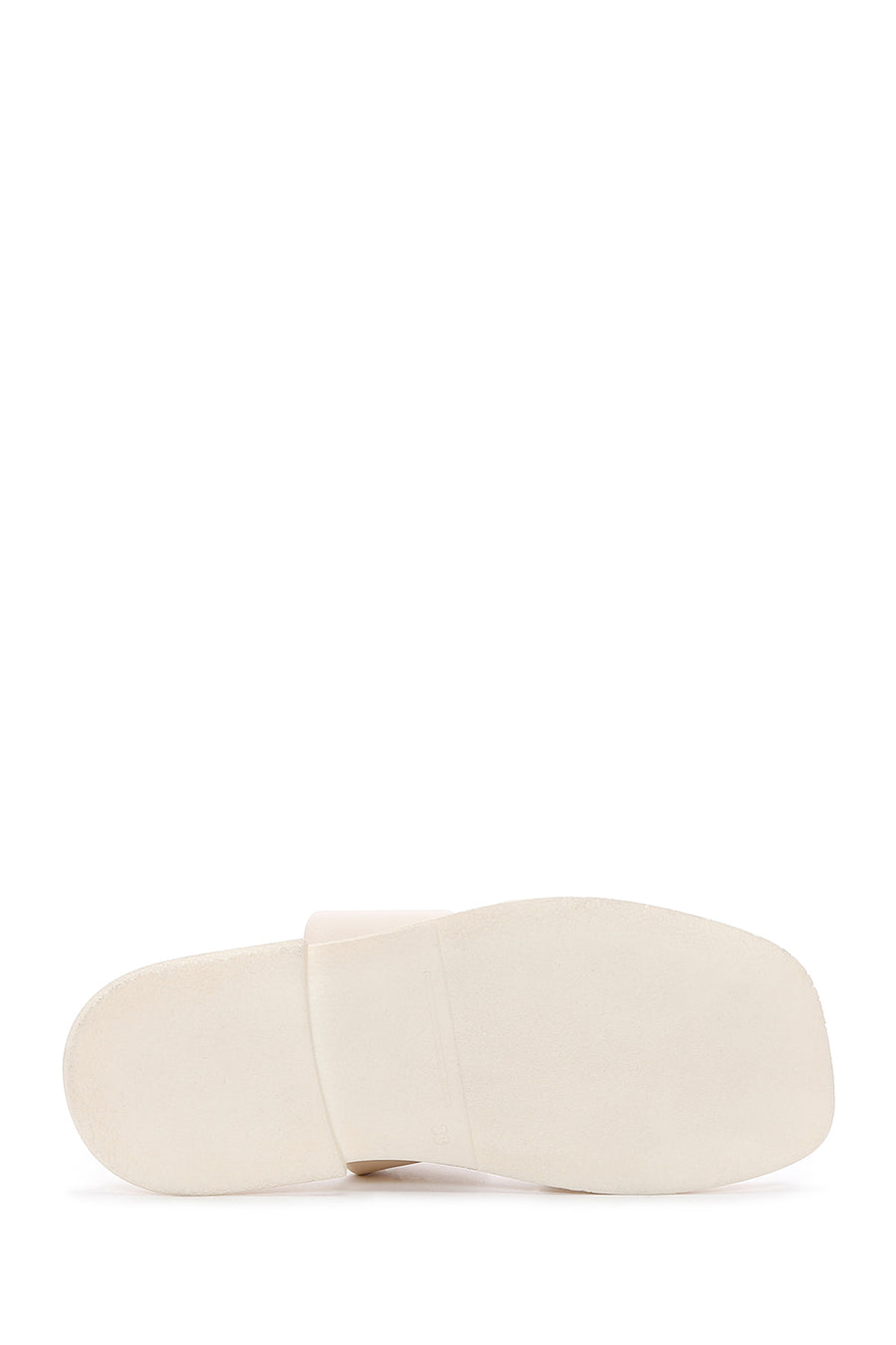 Women's Beige Leather Comfort Slippers