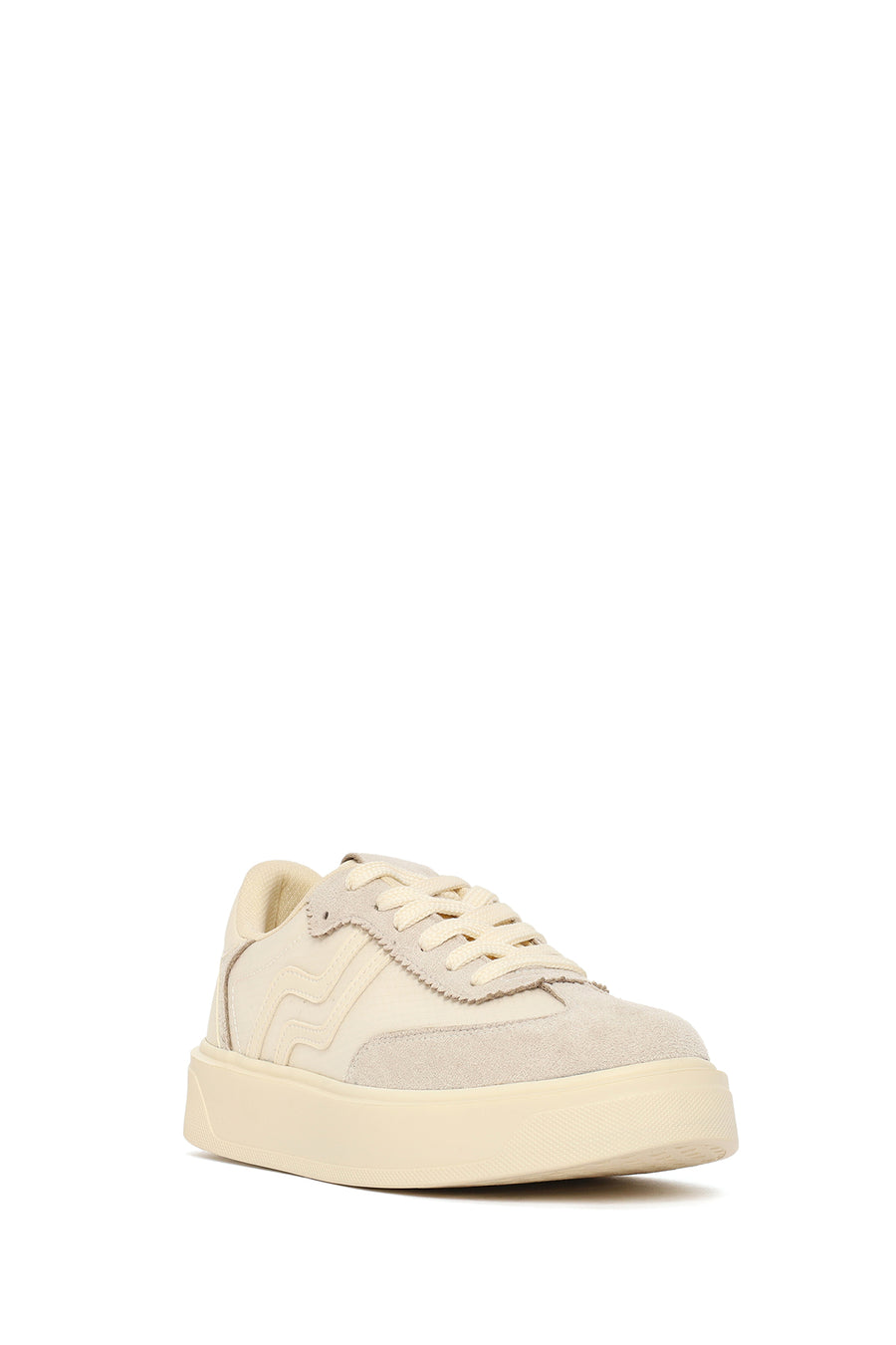 Kadın Bej Bağcıklı Sneaker