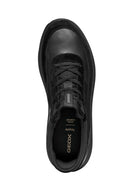 Geox Erkek Siyah U Spherıca Plus A - Nappa+Sued Bağcıklı Kalın Tabanlı Süet Sneaker | Derimod