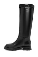 Women's Black Buckle Detailed Leather Boots | Derimod