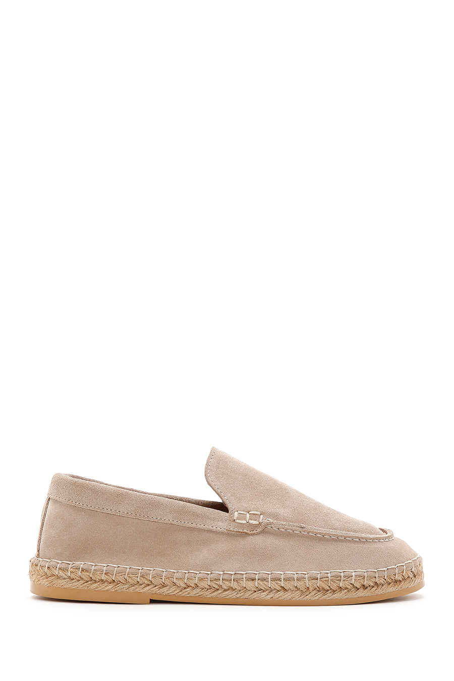 Men's Beige Suede Leather Espadrille 23SFD649410 | Derimod