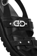 Women's Black Buckle Sandals | Derimod
