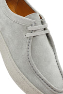 Men's Gray Lace-up Suede Leather Casual Shoes | Derimod