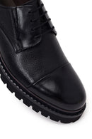 Erkek Siyah Bağcıklı Kalın Tabanlı Deri Casual Ayakkabı | Derimod