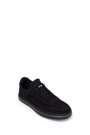 Erkek Siyah Bağcıklı Nubuk Deri Casual Sneaker | Derimod