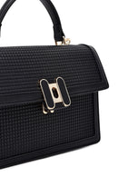 Women's Black Printed Long Strap Crossbody Bag | Derimod