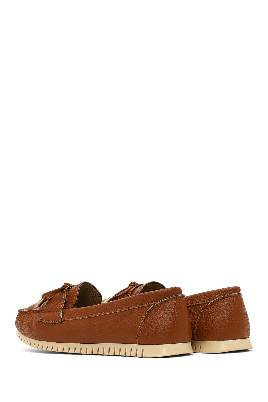 Women's Tan Buckle Loafer