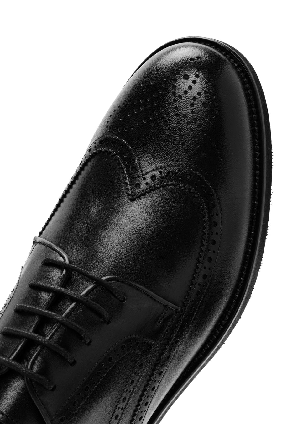 Male Black Lace-Up Leather Casual Shoes