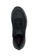 Geox Erkek Siyah Sterrato Bağcıklı Deri Sneaker | Derimod