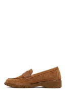 Kadın Taba Süet Deri Comfort Loafer | Derimod