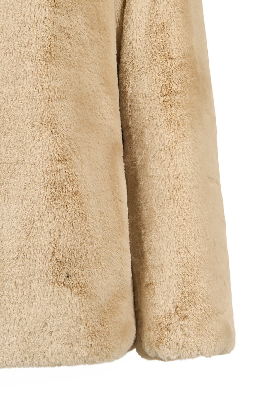 Tahoe Kadın Vizon Çift Taraflı Kapüşonlu Oversize Teddy Mont