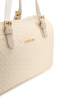 Woman Cream Long-Strap Knitted Shoulder Bag | Derimod