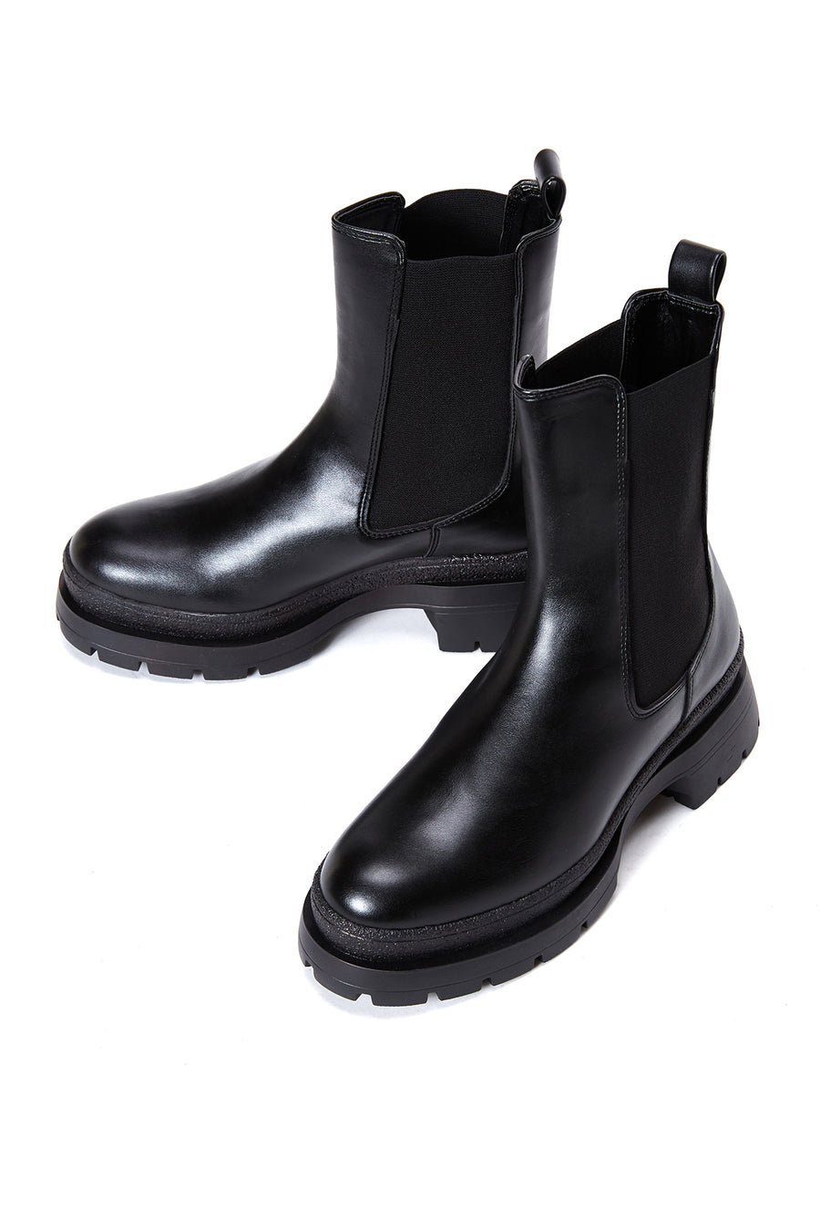 Women's Black Thick Soled Chelsea Boots