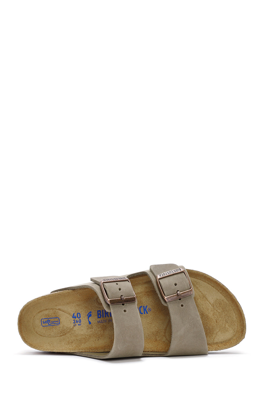 Birkenstock Erkek Kahverengi Arizona Çift Tokalı Deri Terlik