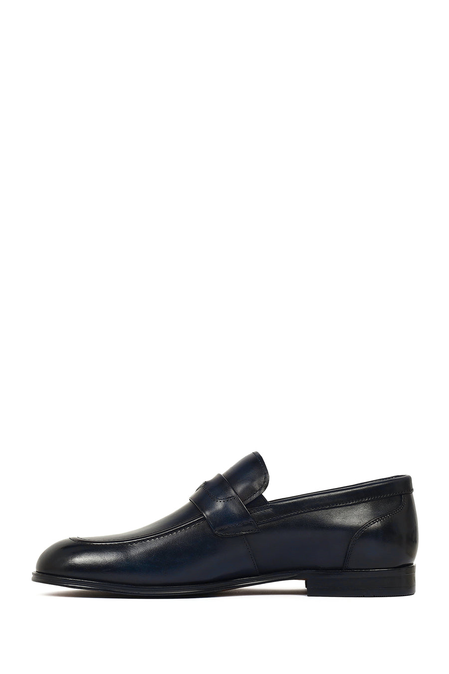 Derimod Black Erkek Lacivert Deri Klasik Loafer
