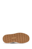 Erkek Beyaz Bağcıklı Kalın Tabanlı Deri Sneaker | Derimod