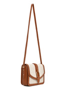 Woman Beige Long-Strap Crossbody Bag | Derimod
