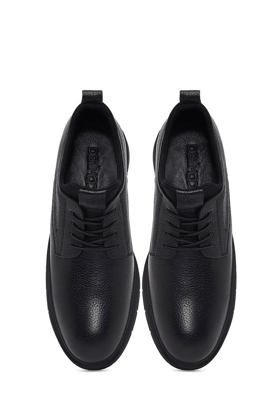 Male Black Lace-up Leather Casual Shoes