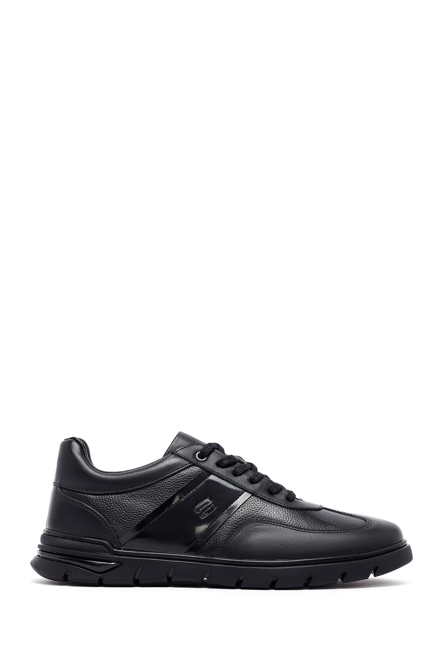 Erkek Siyah Bağcıklı Deri Casual Sneaker 25WFD660014 | Derimod