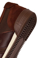 Woman Brown Lace-Up Leather Sneaker | Derimod