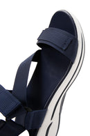Women's Navy Blue Thick Soled Comfort Sandals | Derimod