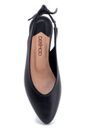 Women's Leather Bow Detailed Ballerinas | Derimod