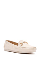 Kadın Bej Toka Detaylı Loafer | Derimod